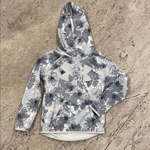 Under Armour Kids Floral Hoodie - Gray and White